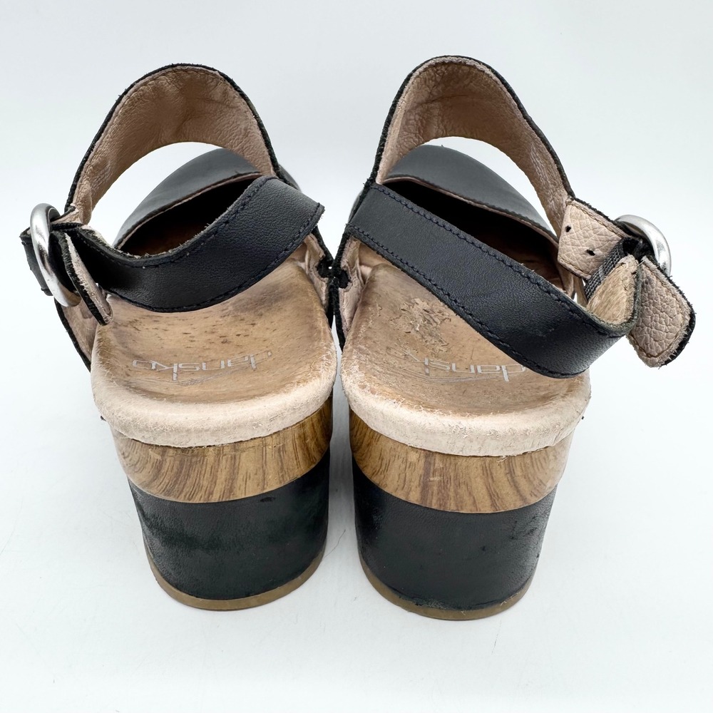 Dansko Malin Leather Comfort Clog Shoe Black Size 38 Officecore Corpcore Doctor - Picture 8 of 12